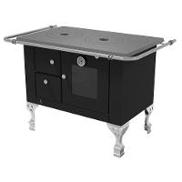 Fogão A Lenha Elegance Master Preto Chapa De Ferro N°01 Dir - 1