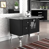 Fogão A Lenha Elegance Master Preto Chapa De Ferro N°01 Dir - 4