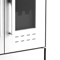 Fogão A Lenha Cheff Branco Chapa De Ferro Fundido N°02 Esq