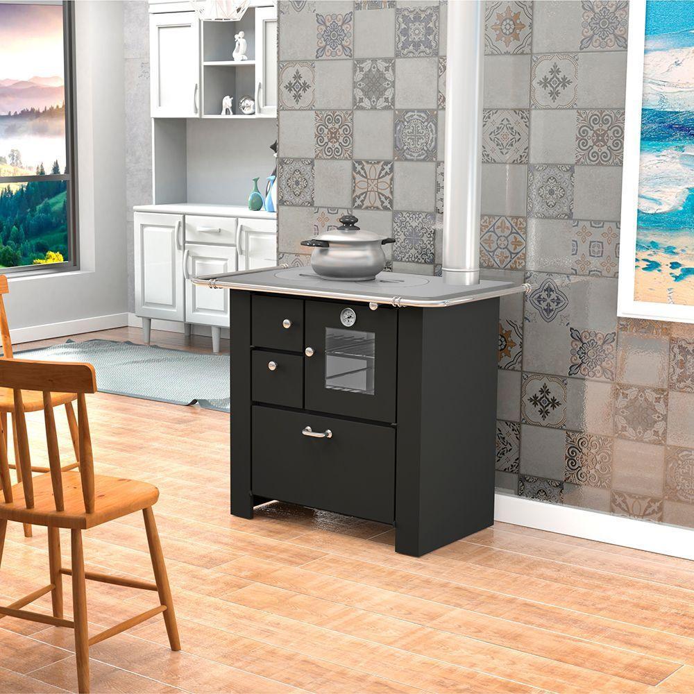 Fogão A Lenha Master Preto Chapa De Alumínio N°02 Dir - 4