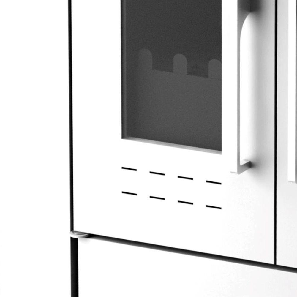 Fogão A Lenha Cheff Branco Chapa De Ferro Fundido N°01 Dir - 3