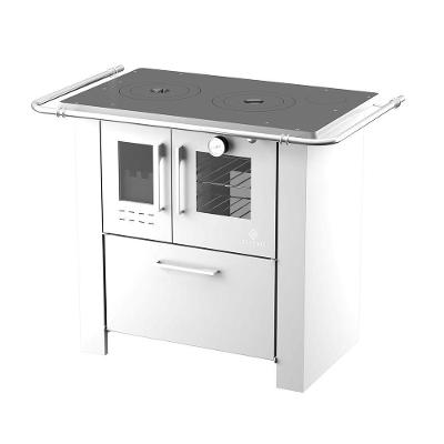 Fogão a Lenha Elevare Industrial Cheff N° 1 Direito com Chapa em Ferro Fundido Branco
