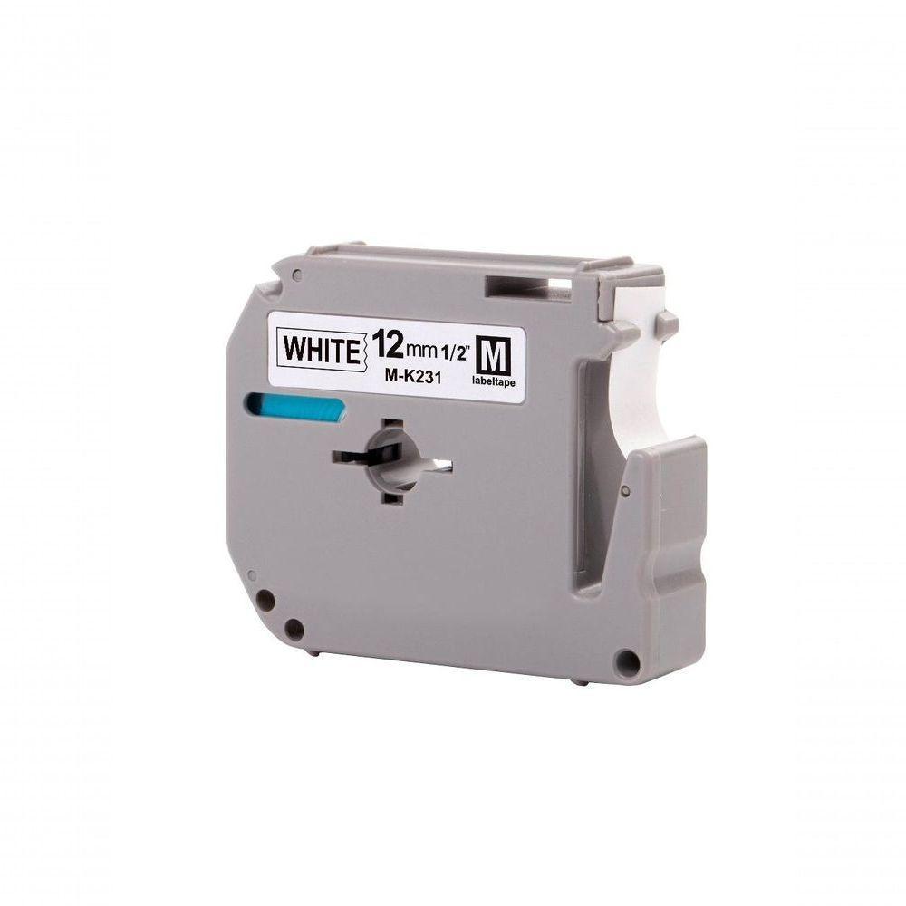 Fita Para Rotulador Brother M-k231 12mm Preto Sobre Branco - 1