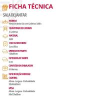 Mesa Liz 120cm Mdf Com 4 Cadeiras Safira Linho Grafite/naturalle/naturalle - 5