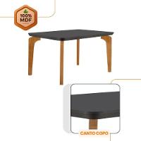 Conjunto Mesa Liz 120cm Mdf 4 Cadeiras Athenas Moderna Vel. Capuccino Grafite Imbuia - 5