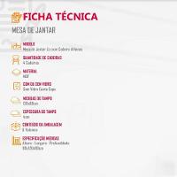 Conjunto Mesa Liz 120cm Mdf 4 Cadeiras Athenas Moderna Veludo Grafite E Imbuia - 5