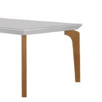Mesa Para Sala De Jantar Liz 180cm Em Mdf E Vidro Off White/ Imbuia/ Off/ Serig. Off - 2