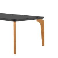 Mesa Sala De Jantar Liz 180cm Em Mdf E Vidro Com Canto Copo Grafite/ Imbuia/ Serig. Grafite - 2