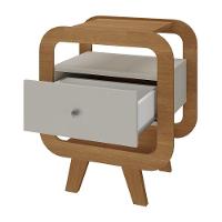 Mesa Lateral Com 1 Gaveta E Portas Usb Multimóveis Cr45304 Cinamomo-off White - 5