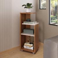 Mesa Lateral 33cm Com Prateleiras Multimóveis Cr45124 - Cinamomo-off White - 1