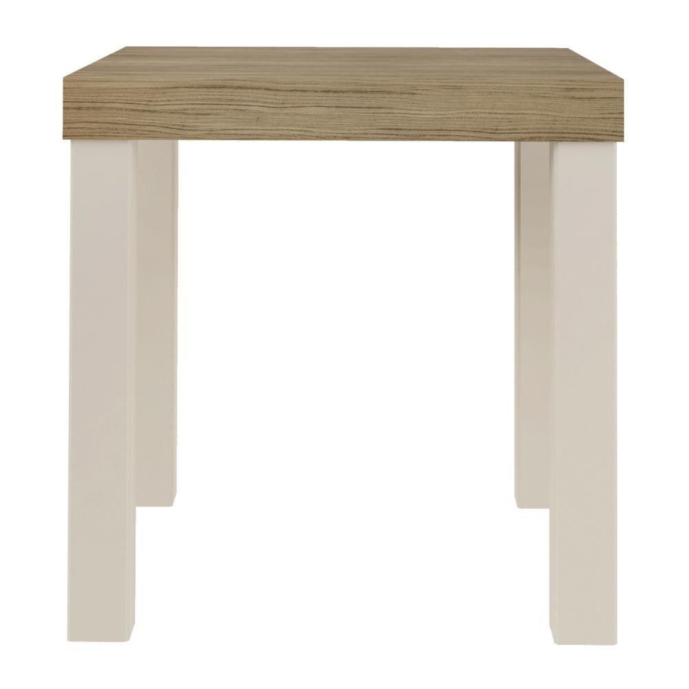 Mesa Lateral Apoio Quadrada 45cm Com Pés Multimóveis Cr45303 Carvalho-off White - 6