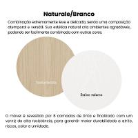 Mesa Lateral Com 1 Gaveta E Portas Usb Multimóveis Cr45304 Naturale-branco - 3
