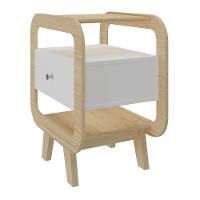 Mesa Lateral Com 1 Gaveta E Portas Usb Multimóveis Cr45304 Naturale-branco - 7