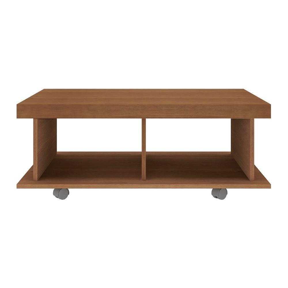 Mesa De Centro Retangular 90cm Com Rodízios Multimóveis Cr45307 Cinamomo - 5