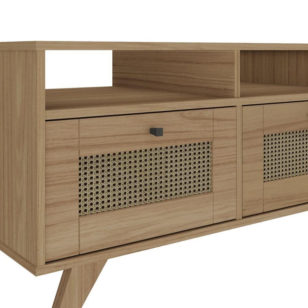 Mesa De Centro Retangular 2 Gavetas 91cm Retrô Multimóveis Cr45313 Carvalho - 6