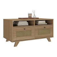 Mesa De Centro Retangular 2 Gavetas 91cm Retrô Multimóveis Cr45313 Carvalho - 2