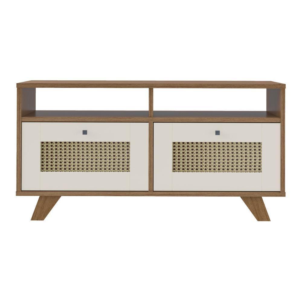 Mesa De Centro Retangular 2 Gavetas 91cm Retrô Multimóveis Cr45313 Cinamomo-off White - 7