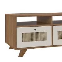 Mesa De Centro Retangular 2 Gavetas 91cm Retrô Multimóveis Cr45313 Cinamomo-off White - 6