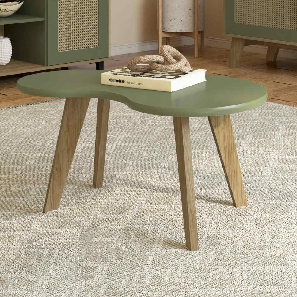 Mesa De Centro 91cm Com Pés Retrô Multimóveis Cr45312 Menta - 1