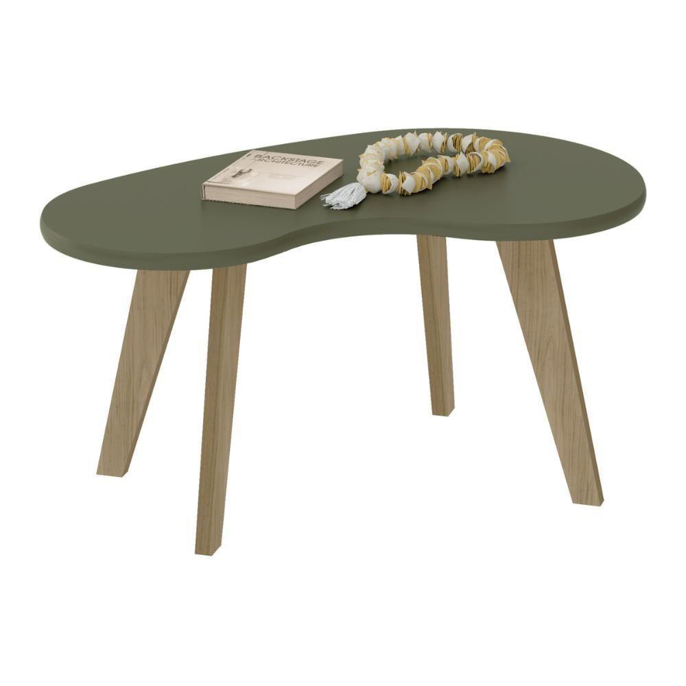 Mesa De Centro 91cm Com Pés Retrô Multimóveis Cr45312 Menta - 2