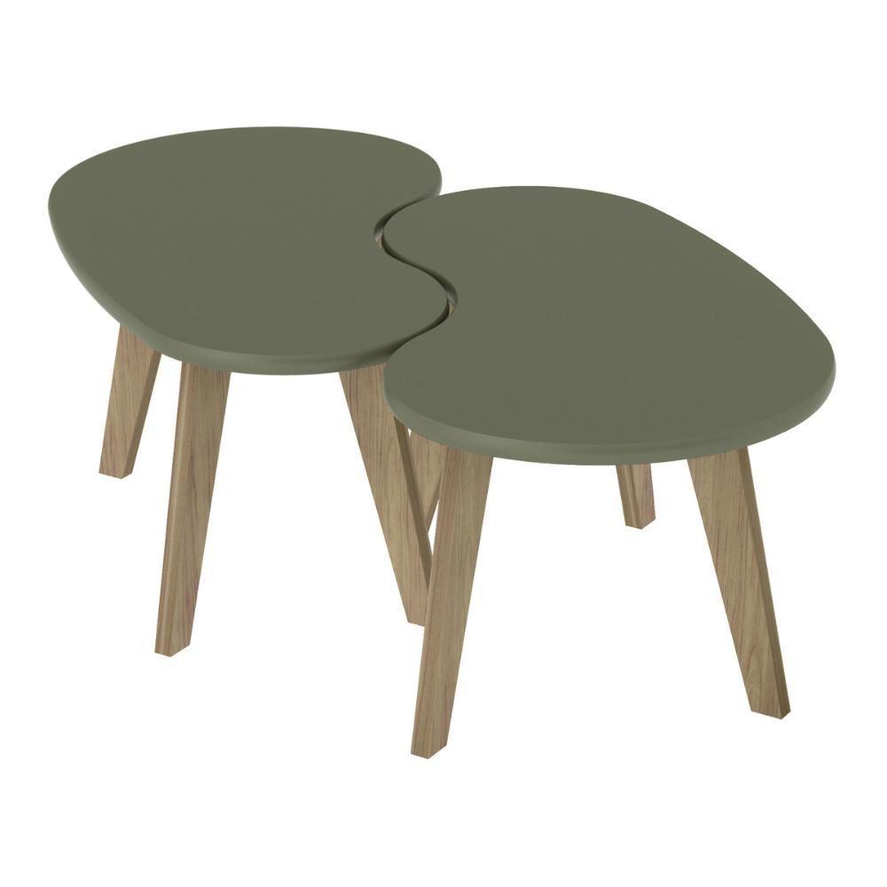 Mesa De Centro 91cm Com Pés Retrô Multimóveis Cr45312 Menta - 6