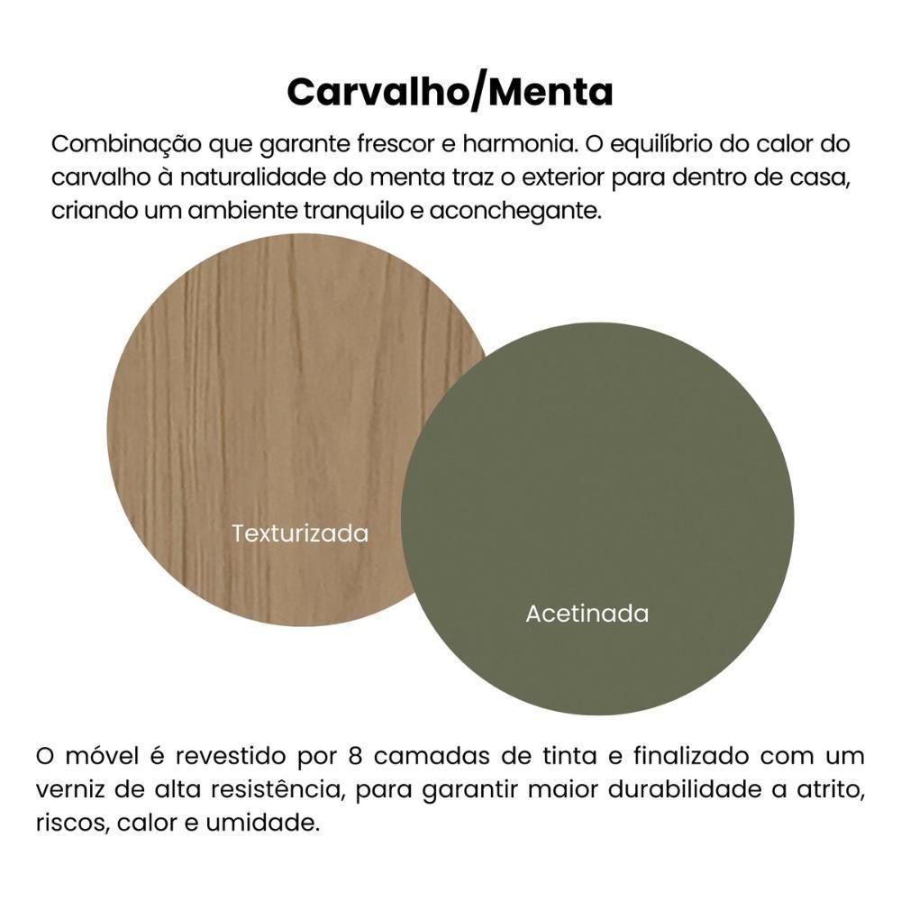 Mesa De Centro 91cm Com Pés Retrô Multimóveis Cr45312 Menta - 7