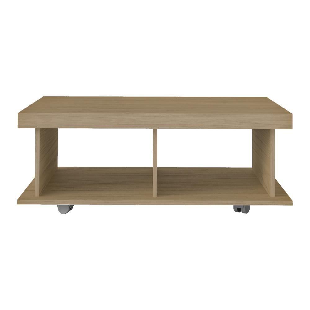 Mesa De Centro Retangular 90cm Com Rodízios Multimóveis Cr45307 Carvalho - 5