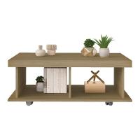 Mesa De Centro Retangular 90cm Com Rodízios Multimóveis Cr45307 Carvalho - 2