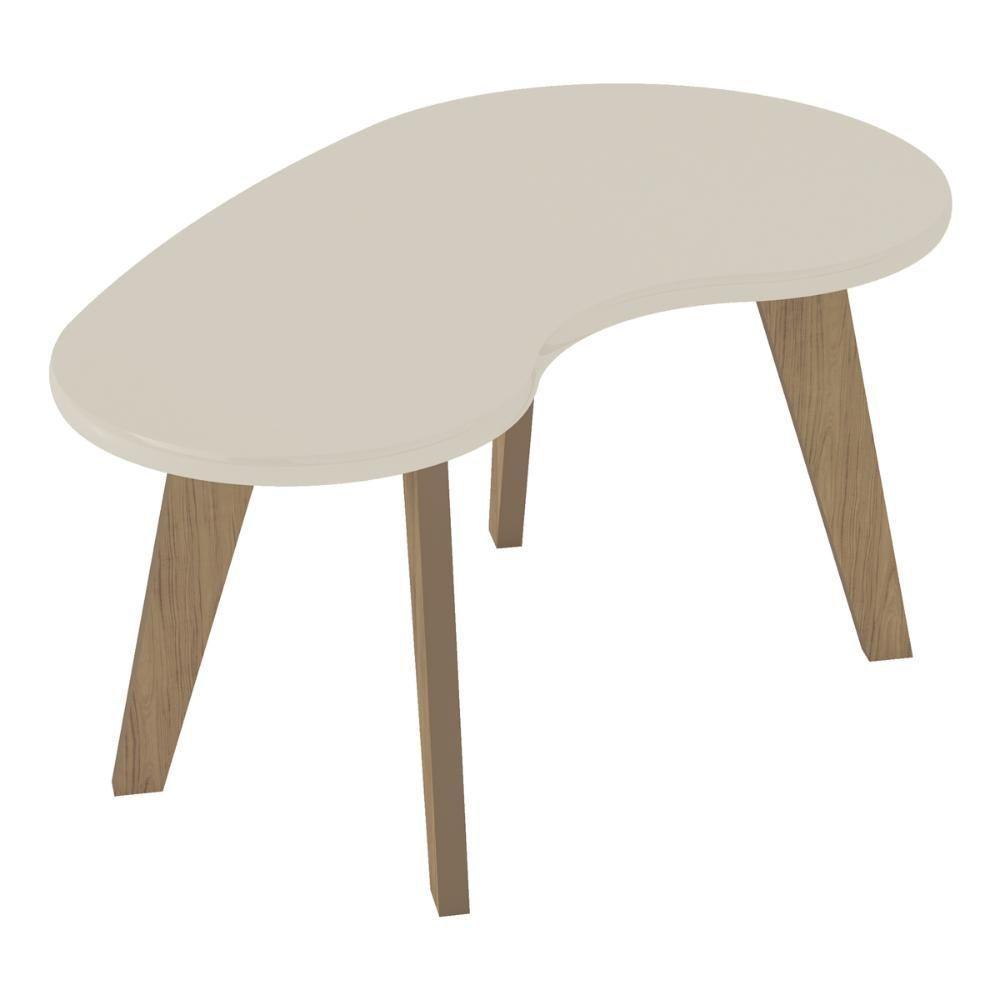 Mesa De Centro 91cm Com Pés Retrô Multimóveis Cr45312 Off White - 3