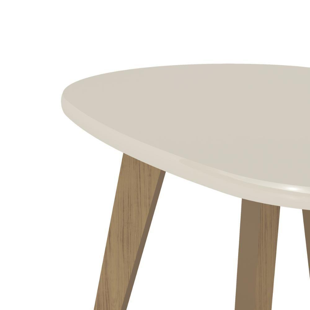 Mesa De Centro 91cm Com Pés Retrô Multimóveis Cr45312 Off White - 7