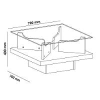 Mesa De Centro Quadrada 70cm Com Vidro Multimóveis Cr45305 Off White