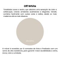 Mesa De Centro Quadrada 70cm Com Vidro Multimóveis Cr45305 Off White - 7