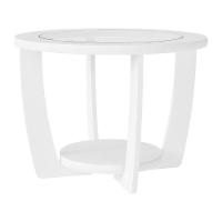 Mesa De Centro Redonda 60cm Com Vidro Multimóveis Cr45306 Branco - 6
