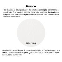 Mesa De Centro Redonda 60cm Com Vidro Multimóveis Cr45306 Branco - 7