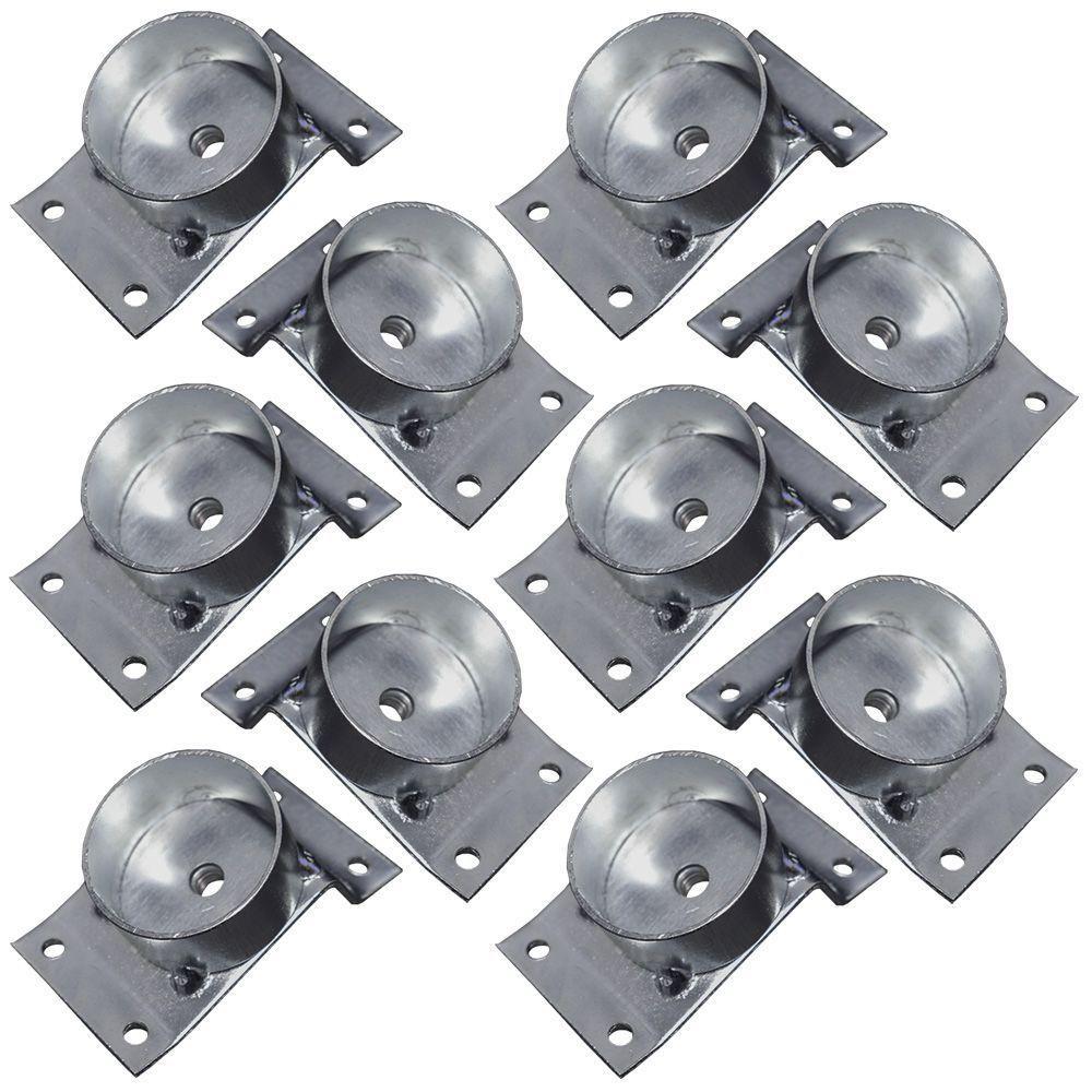 Kit 10 Chapinhas Chapa Inclinada 15ºCom Tubo Fixação Zincada - 1