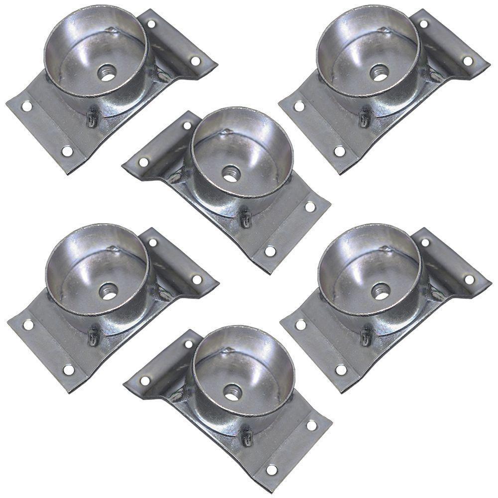 Kit 6 Chapinhas Chapa Inclinada 10º Com Tubo Fixação Zincada - 1