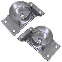 Kit 2 Chapinhas Chapa Inclinada 10º Com Tubo Fixação Zincada - 1