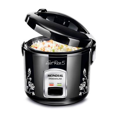 Panela Elétrica de Arroz Mondial Fast Rice 5 Premium NPE-08-5X 1L 400W Preto 220V