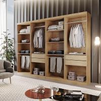 Closet Solteiro Hera Premium 4 Gavetas 8 Prateleiras Rufato Imbuia - 1