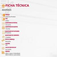 Closet Solteiro Hera Premium 4 Gavetas 8 Prateleiras Rufato Imbuia - 5