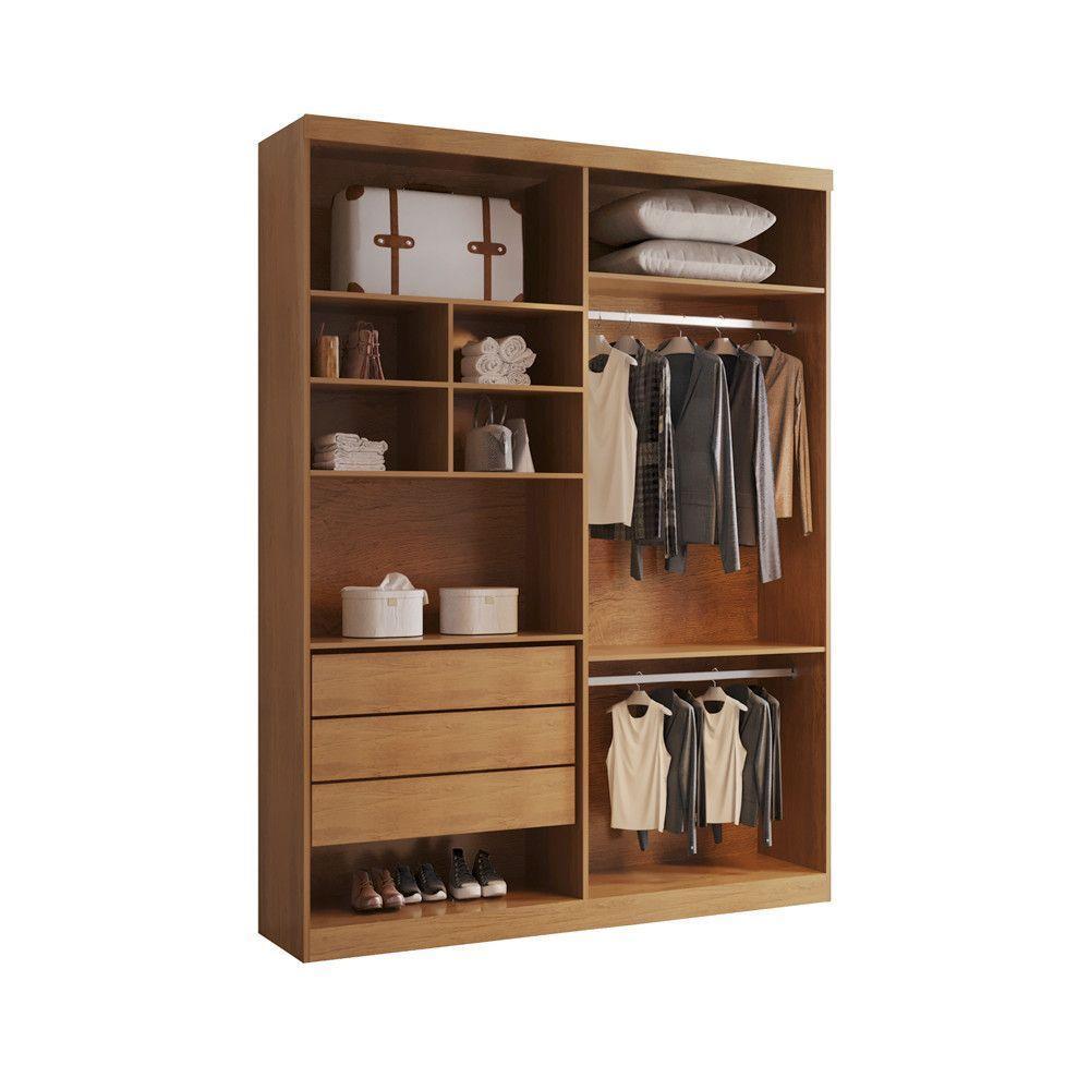Closet Solteiro Fenix Com 3 Gavetas E 8 Prateleiras Rufato Imbuia - 5