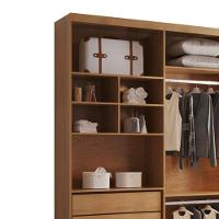 Closet Solteiro Fenix Com 3 Gavetas E 8 Prateleiras Rufato Imbuia - 3