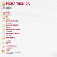 Closet Solteiro Fenix Com 3 Gavetas E 8 Prateleiras Rufato Imbuia