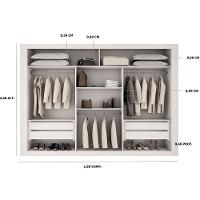 Closet Berlim Convencional 4 Gavetas Rufato Branco - 3