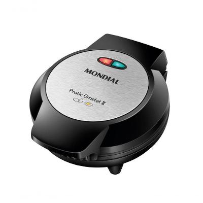 Omeleteira Elétrica Pratic Omelet II OM-04-BI 110V Antiaderente Preto Inox Mondial
