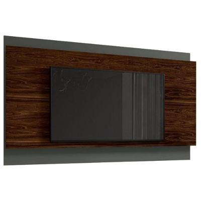 Painel Tv Até 70 Polegadas Estante Life 180 Cm Mobler Cor:marrom Palisandro/ Cinza Régio