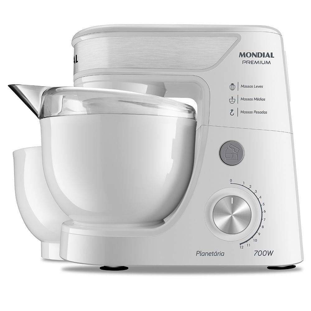 Batedeira Planetária Mondial Premium Bp-01p-w Batedeira Planetária-220v-branco/inox - 2