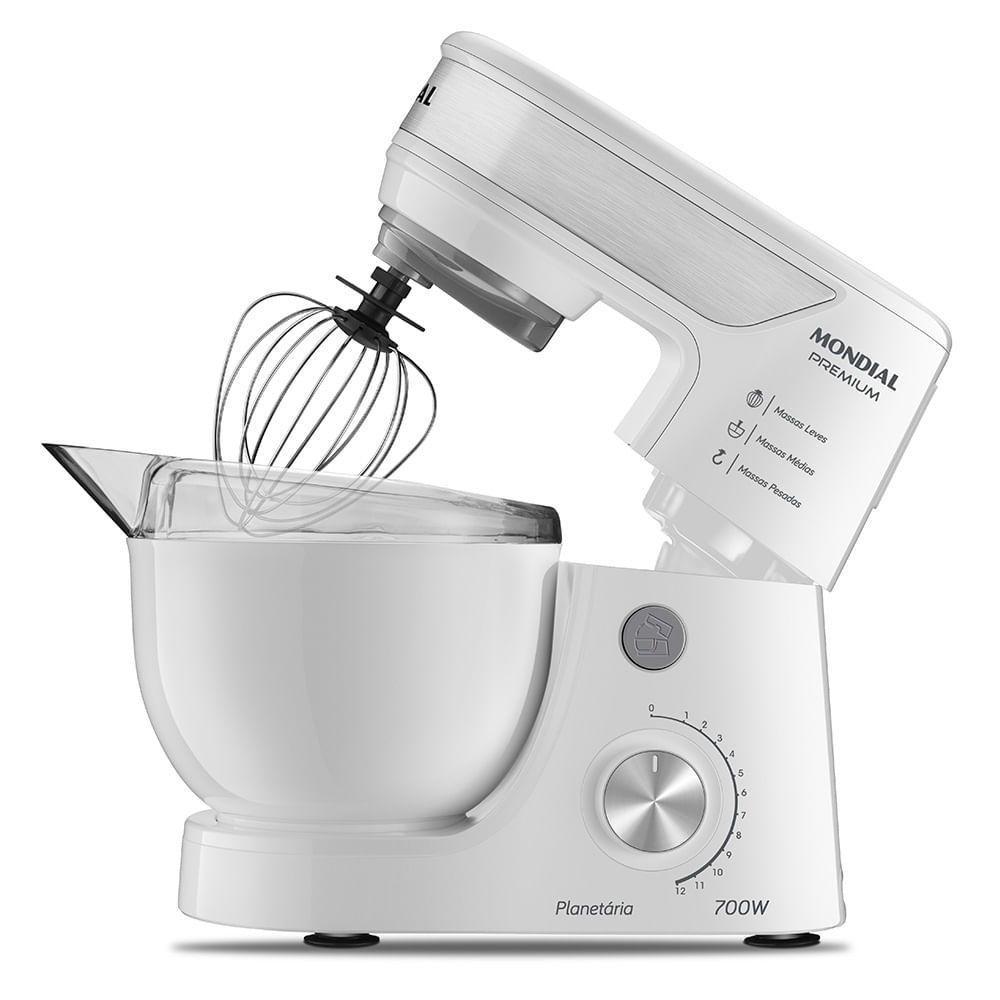 Batedeira Planetária Mondial Premium Bp-01p-w Batedeira Planetária-220v-branco/inox - 4
