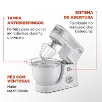 Batedeira Planetária Mondial Premium Bp-01p-w Batedeira Planetária-220v-branco/inox - 5