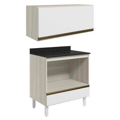 Armario Aereo Balcao Forno Mdf Kali Nicioli Bianco Toq Branco Uv